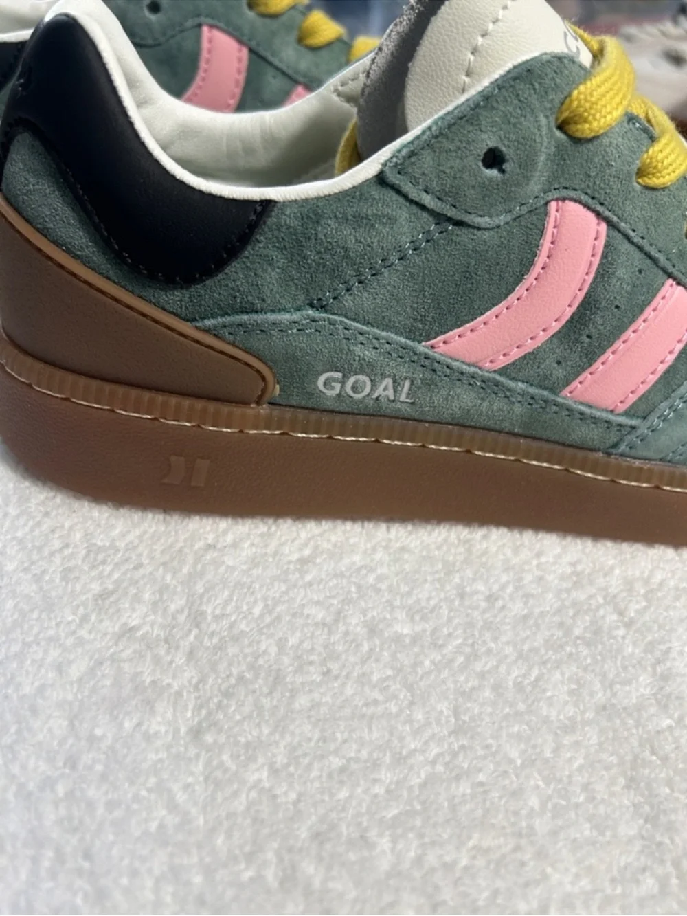 Coolway 10 Sneakers Goal in Green Forest Suede Free People black yellow no box